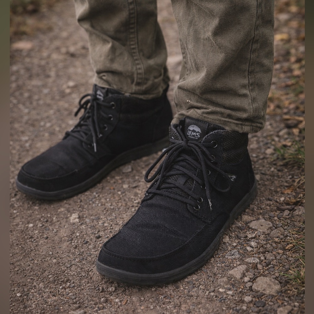 Lems Boulder Boot Mid Black Minimalist Shoes Men’s 8 / Women’s 9.5